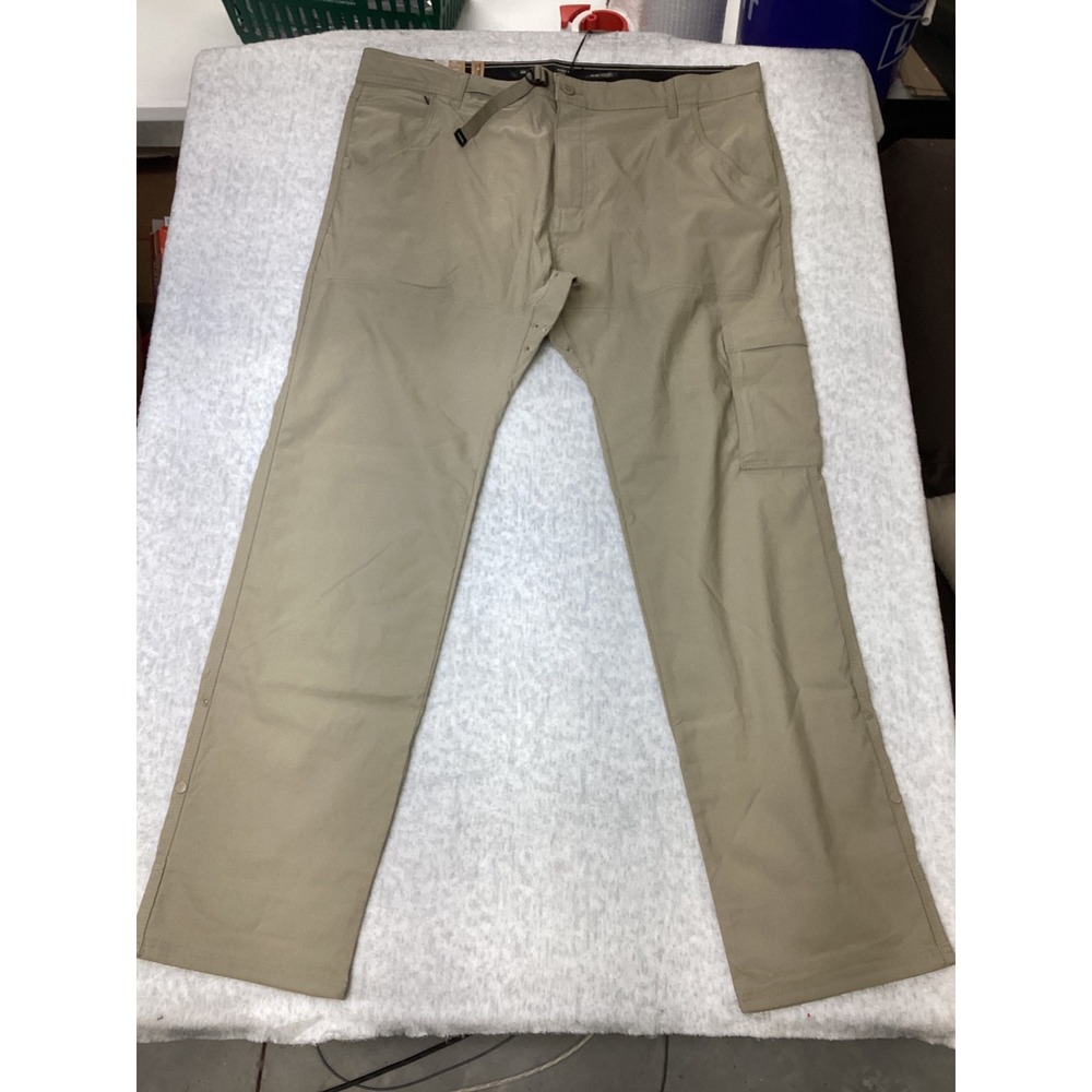 Prana Stretch Zion Slim Pant II Mens 42x34 Sandbar Beige Hiking Cargo 1969831